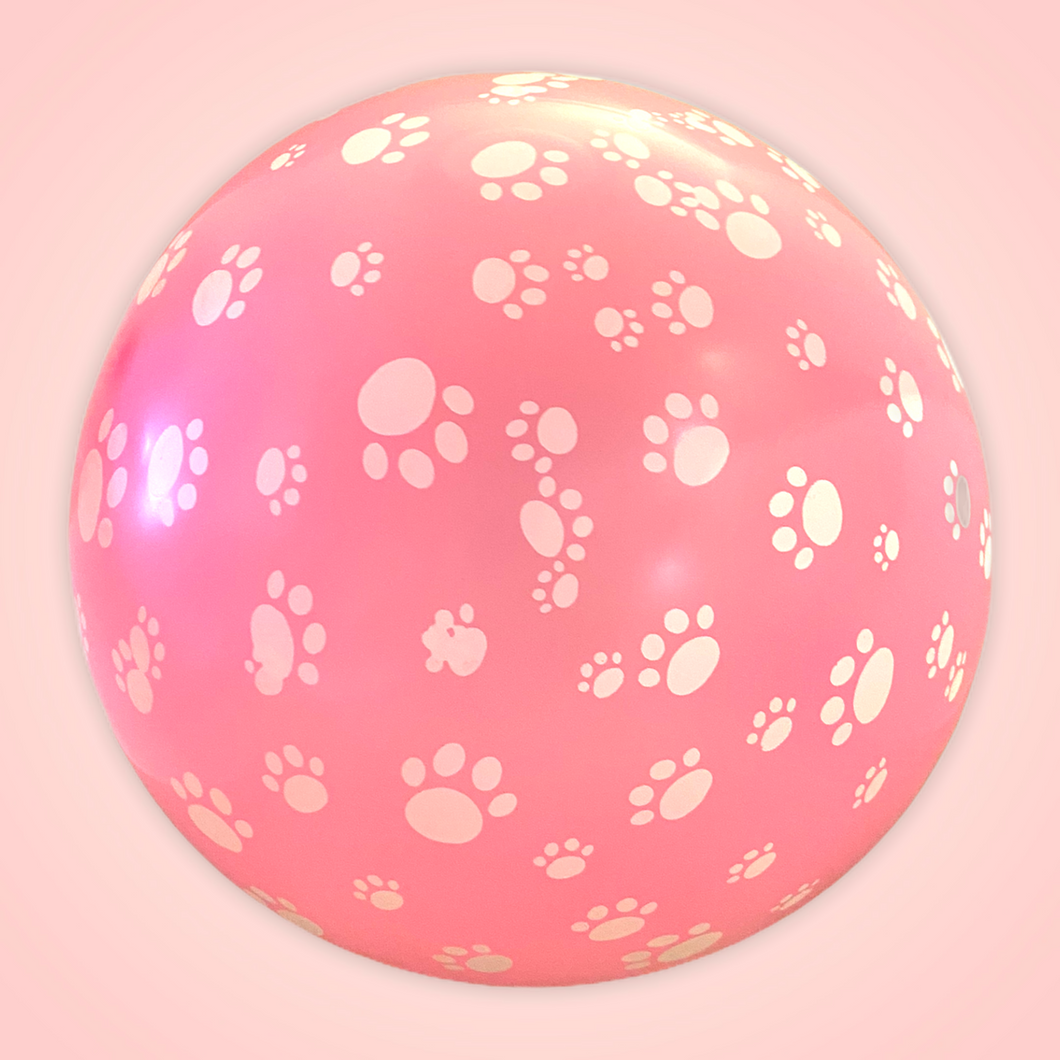G. Paw-Print Balloons - Pink, Blue or Black & White